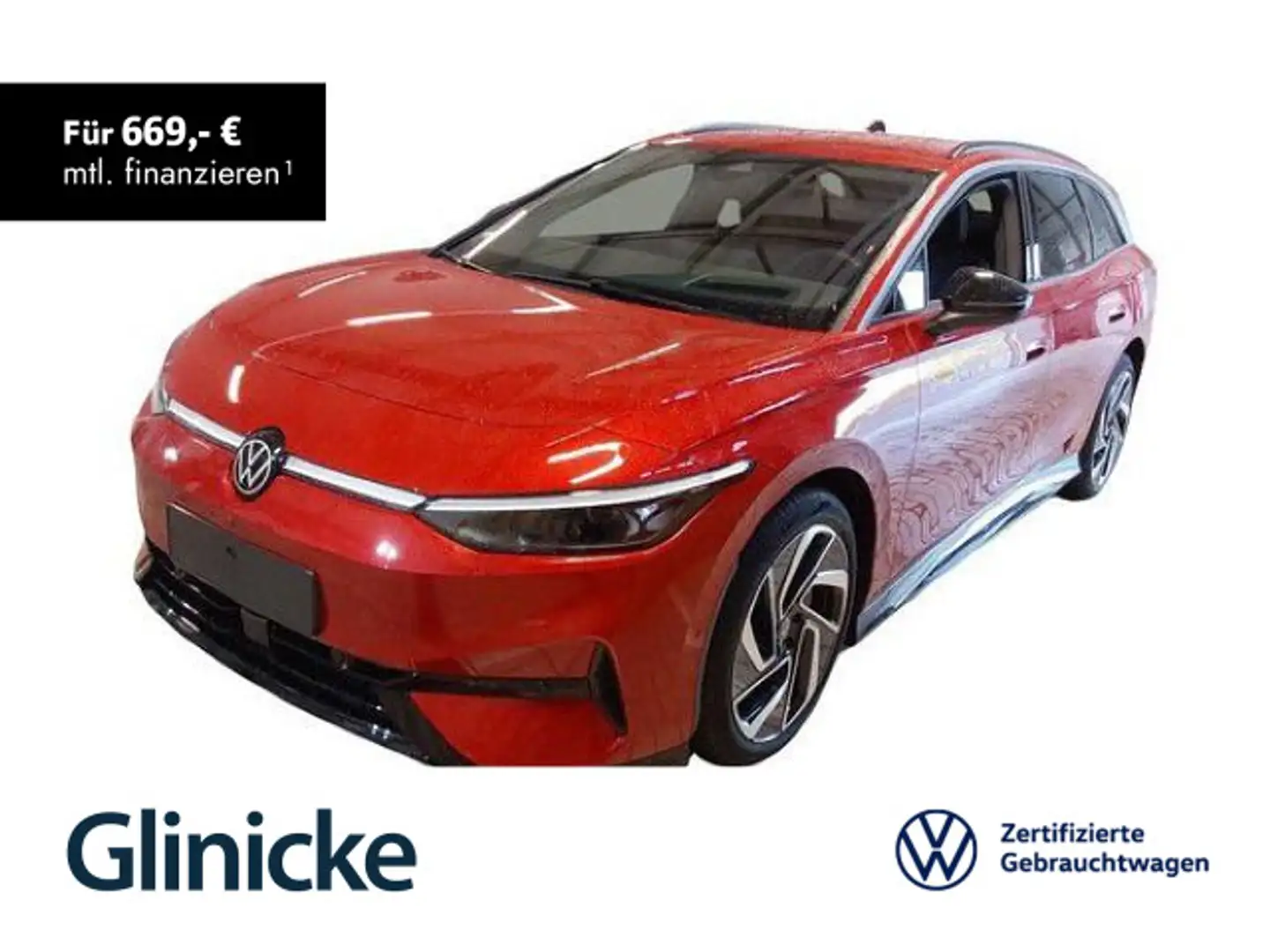 Volkswagen ID.7 Tourer Pro 210 kW Navi Wärmepumpe AHK ACC Rot - 1