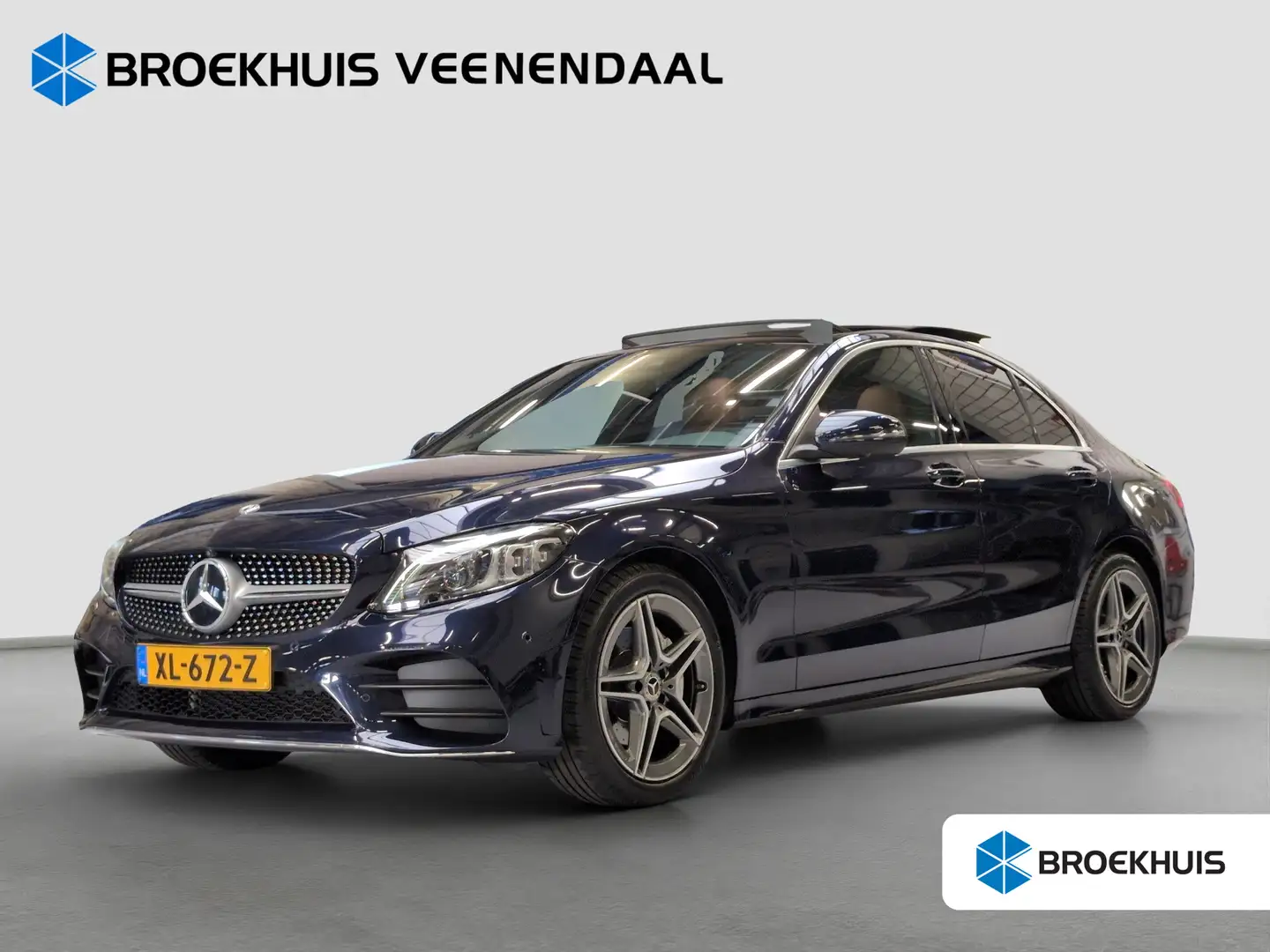 Mercedes-Benz C 180 AMG | Panoramadak | Trekhaak | Sfeerverlichting | Blauw - 1