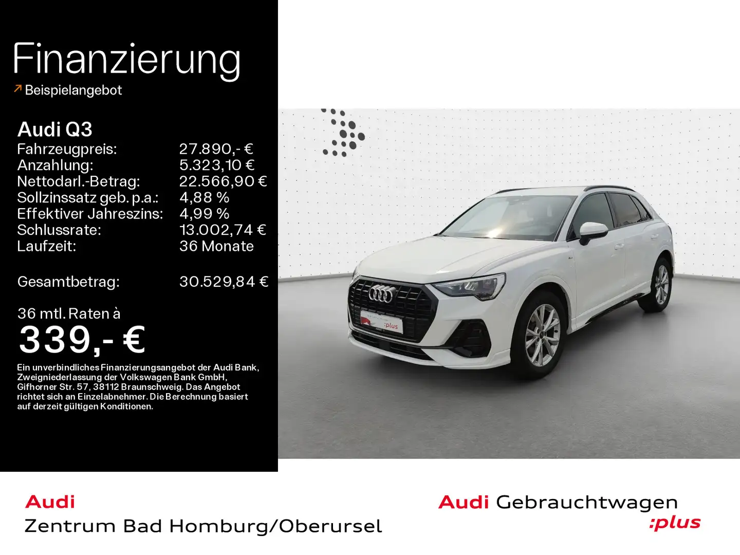 Audi Q3 S line 35 TDI S line*Navi*Alu PDC*Virtual Coc Blanc - 1