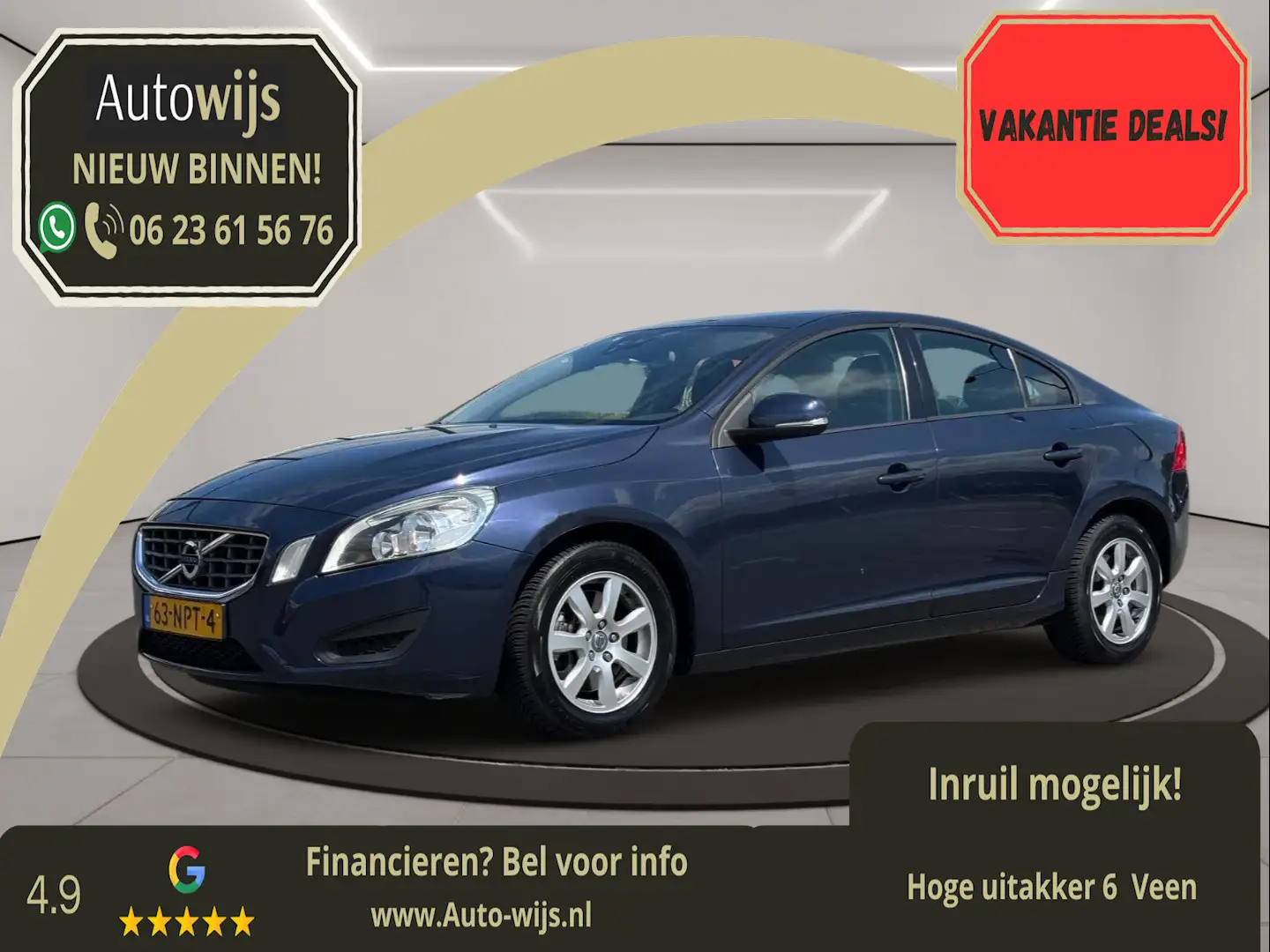 Volvo S60 2.0T Intro Edition|NL AUTO|Automaat|Dealer onderho Blauw - 1