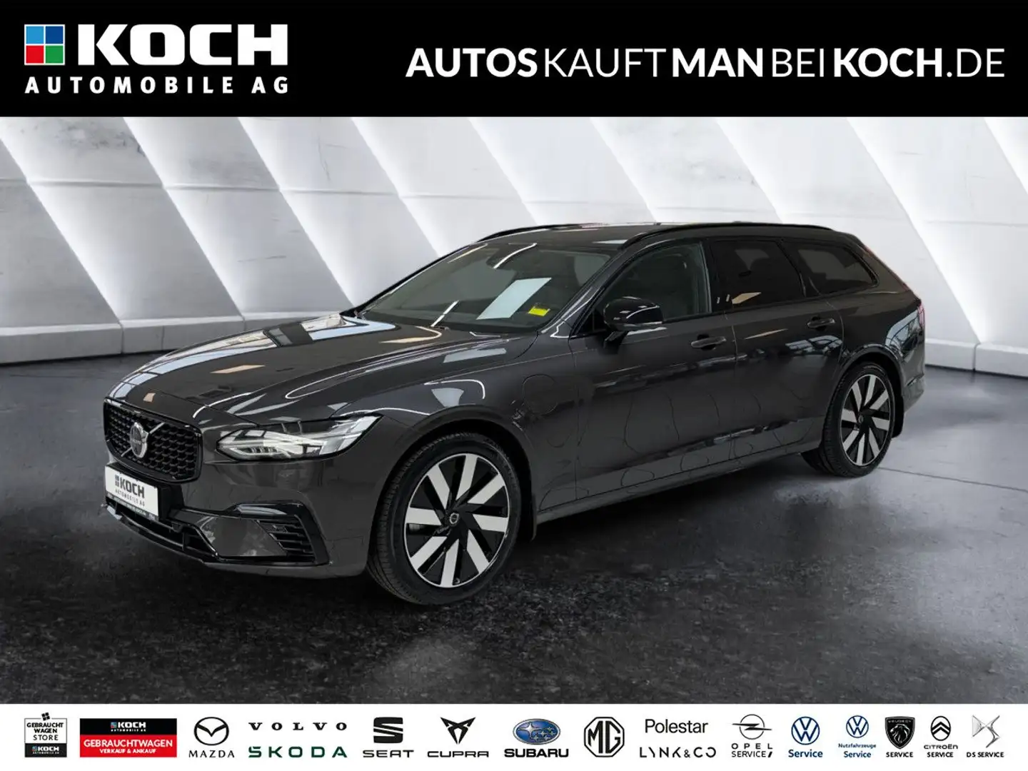 Volvo V90 T6 AWD Plug-In Plus Dark BLIS H/K 360° AHK Grau - 1