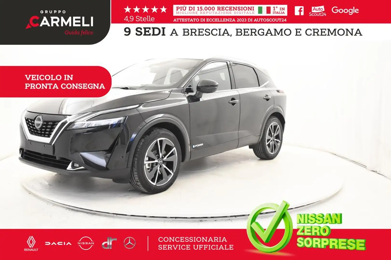 Nissan Qashqai 1.5 e-power Tekna 2wd e-shifter Nero - 1