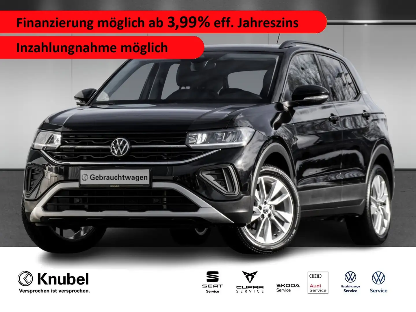 Volkswagen T-Cross GOAL 1.5 TSI DSG LED App-Connect TravelAss. Key... Schwarz - 1