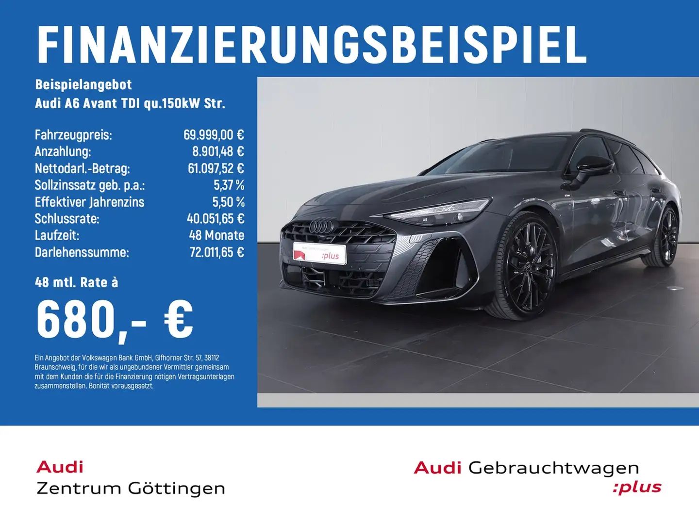 Audi A6 Avant TDI qu.150kW Str. EDITION ONE TECH PLUS Gris - 2
