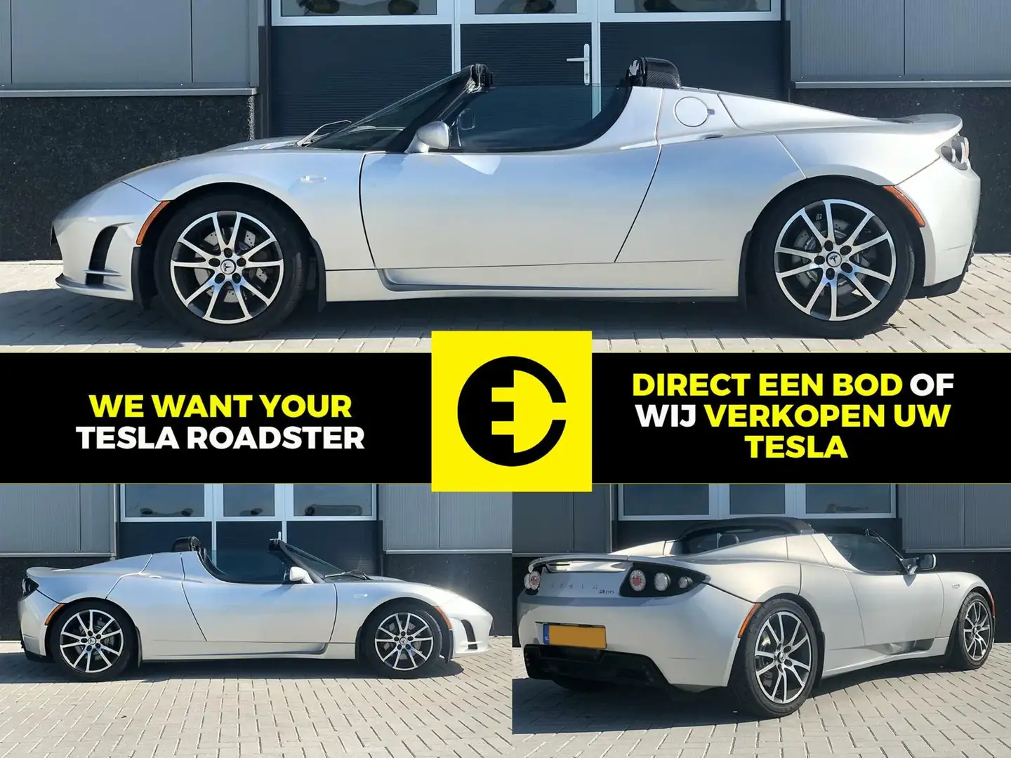Tesla Roadster Alle uitvoeringen gezocht | Verkoop uw Tesla Grijs - 1