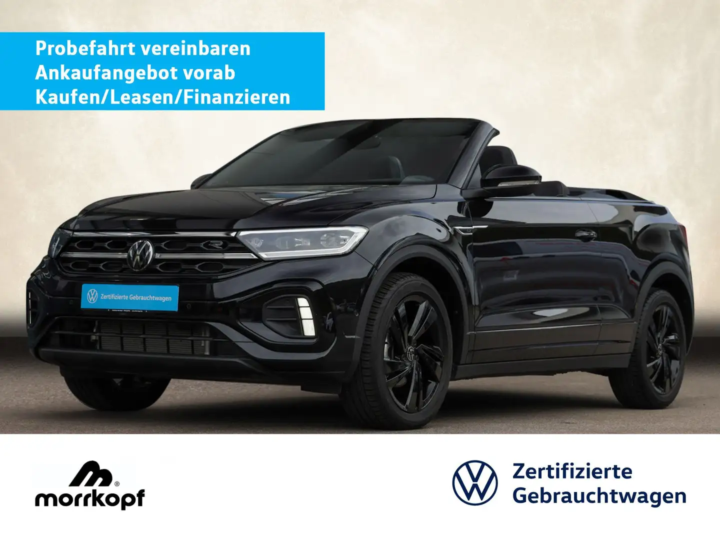 Volkswagen T-Roc Cabriolet 1.5TSI R-LINE +LEDER+AHK+ Navi LED Noir - 2