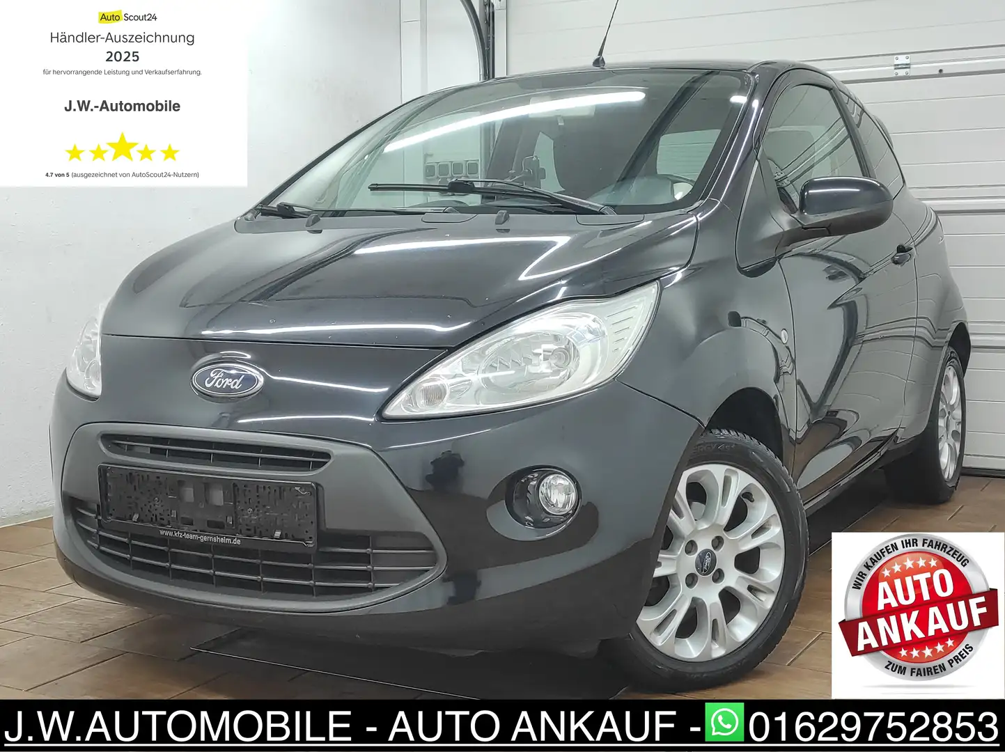 Ford Ka/Ka+ 1.2 Titanium KLIMAA *TÜV 04-27* SHZ BC ESP PDC Schwarz - 1