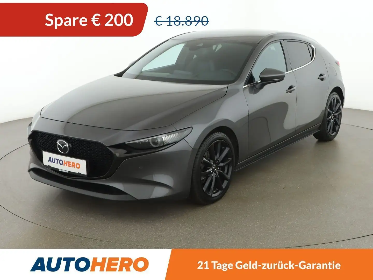 Mazda 3 2.0 Evolution-X *HUD*LED*ACC*NAVI*360°*SPUR*TOT* Grau - 1