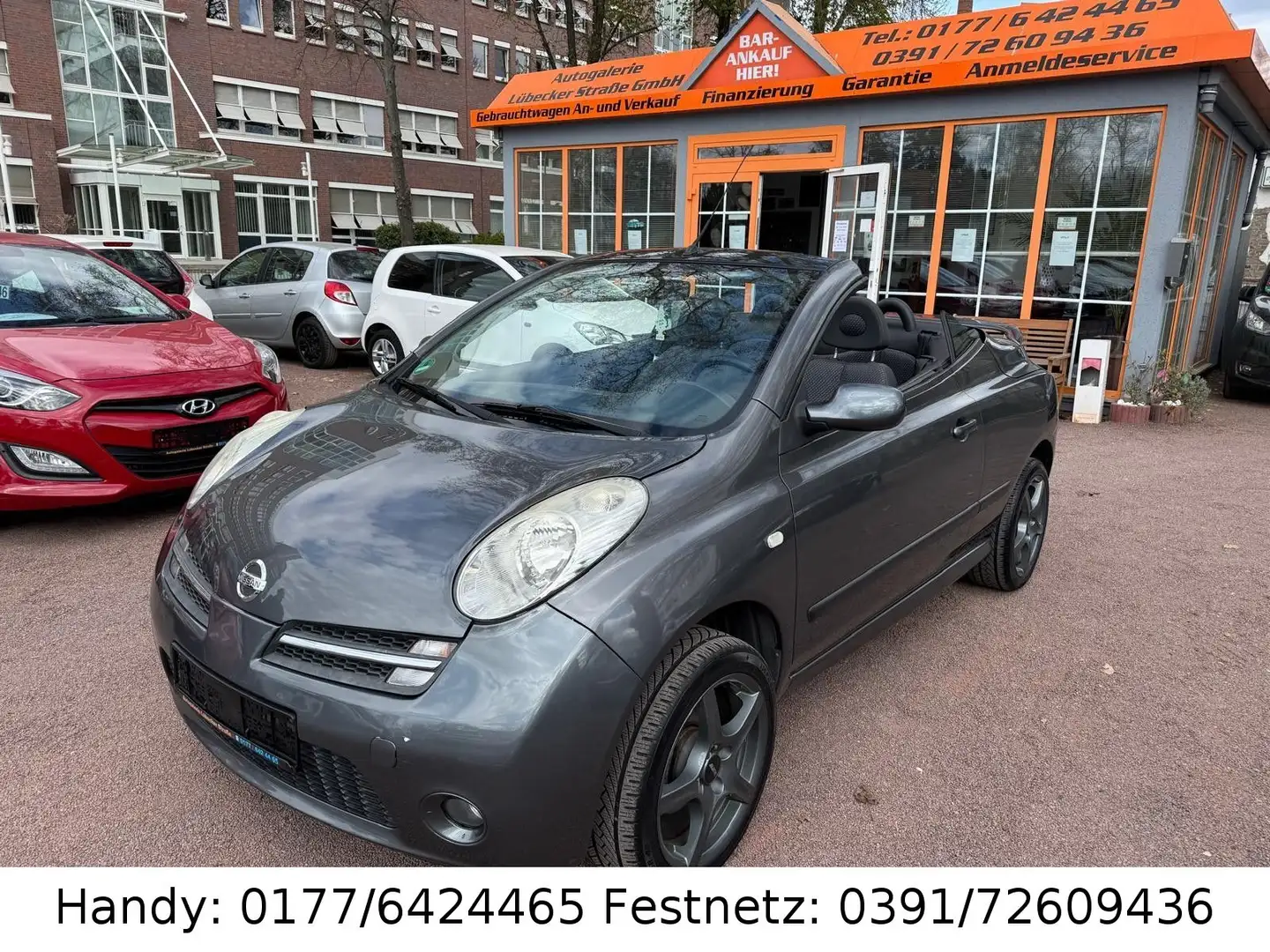 Nissan Micra C+C KLIMA/el.FH/ZV mit FB/ALU/TOP! Grau - 1