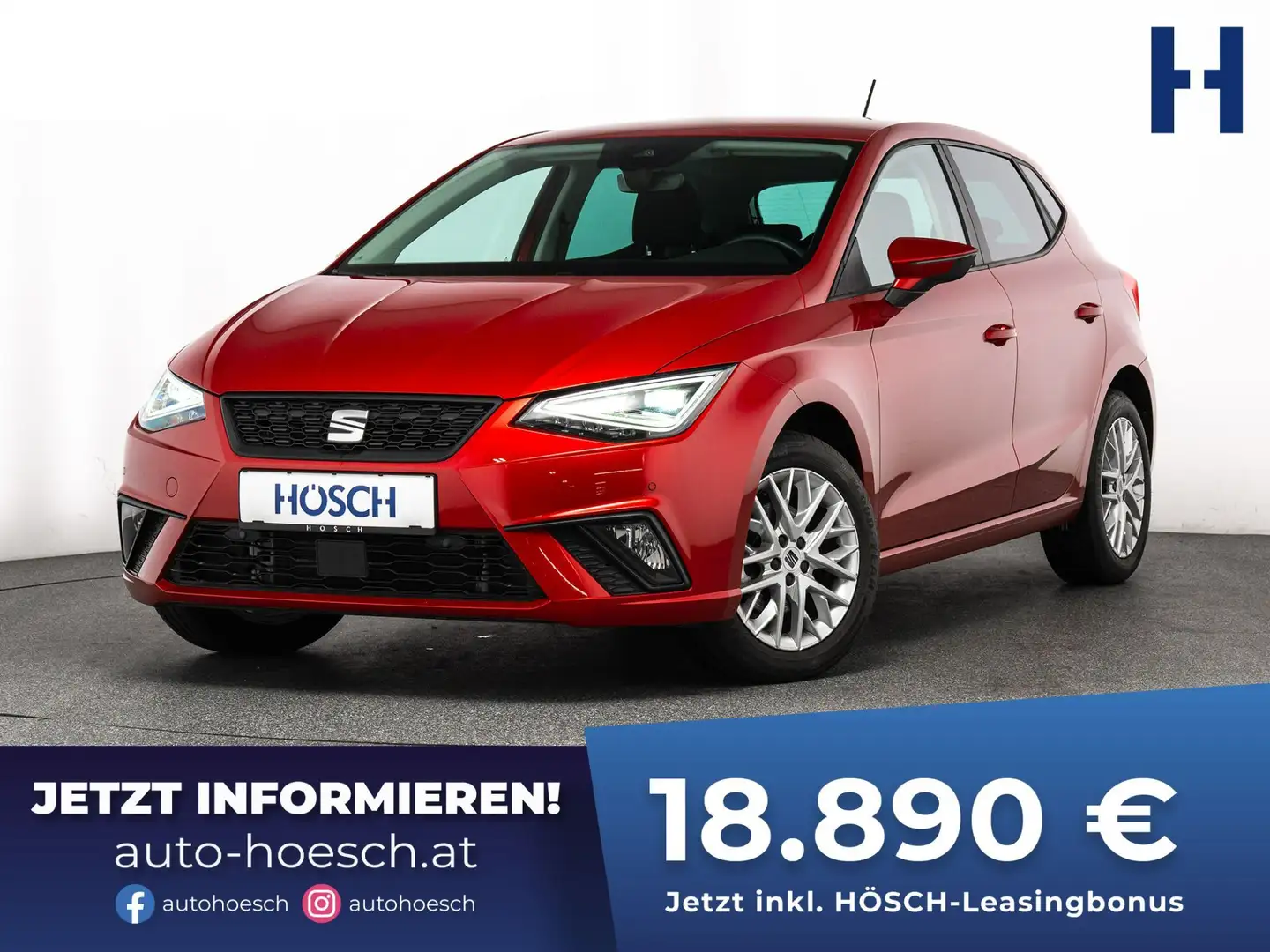 SEAT Ibiza TSI Style Aut. LED ACC ASSISTENZ KAMERA +++ Rot - 1
