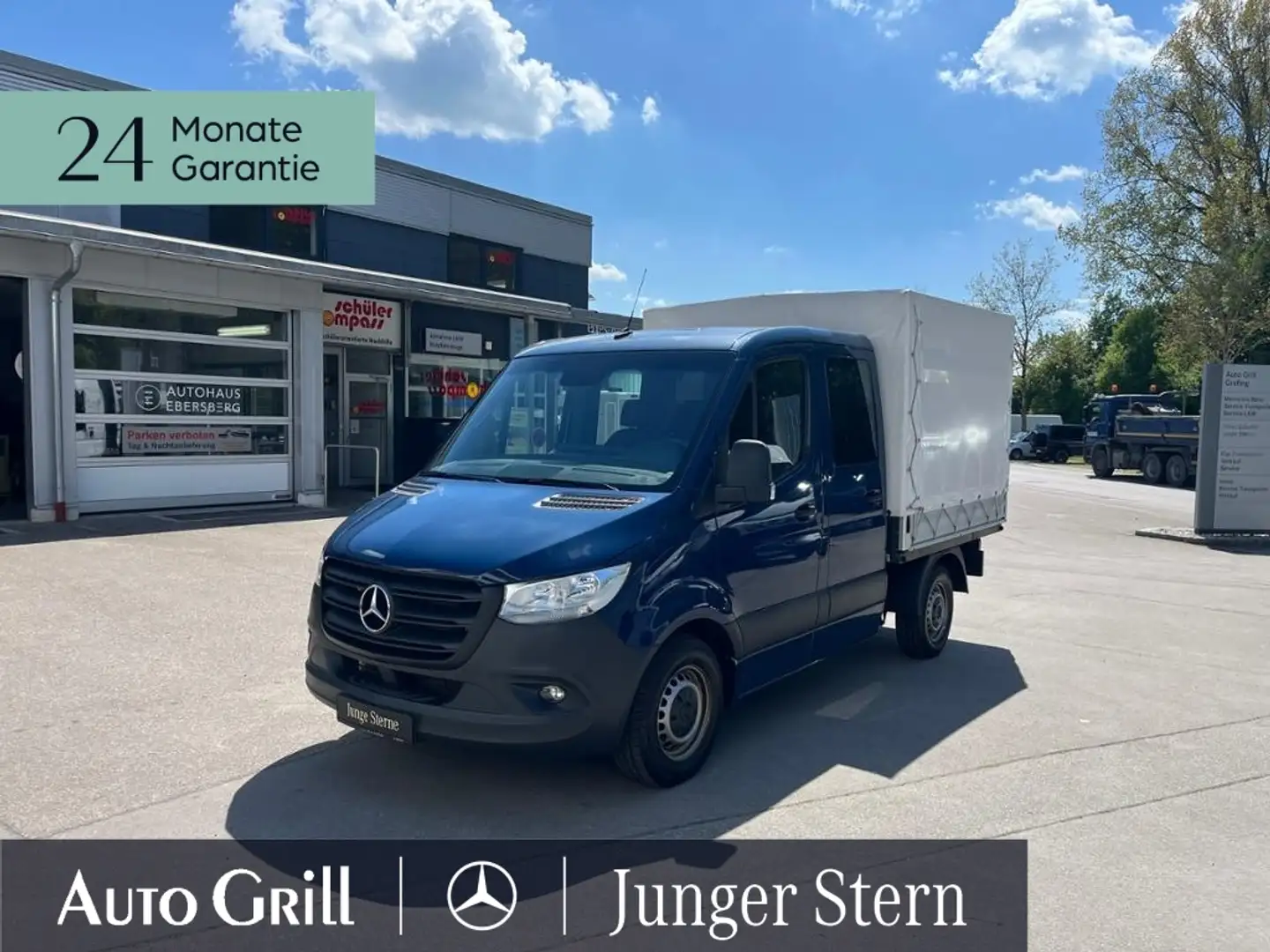 Mercedes-Benz Sprinter 215 CDI DOKA Plane Autom Klima AHK SHZ Blau - 2