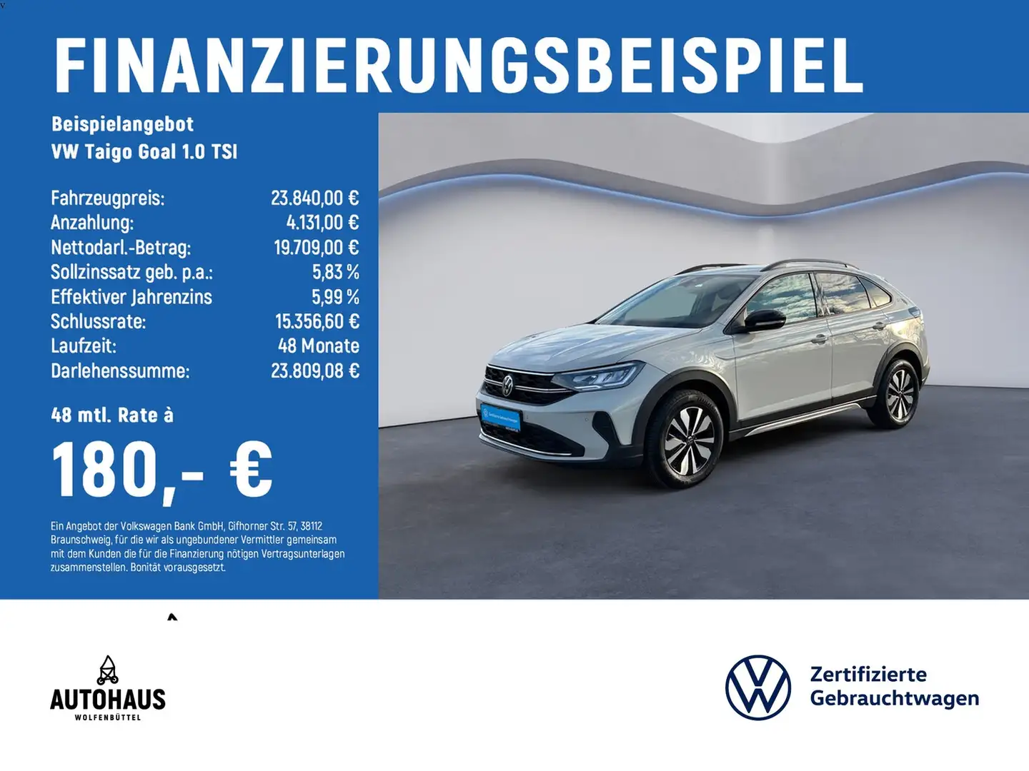 Volkswagen Taigo Goal 1.0 TSI Grau - 2