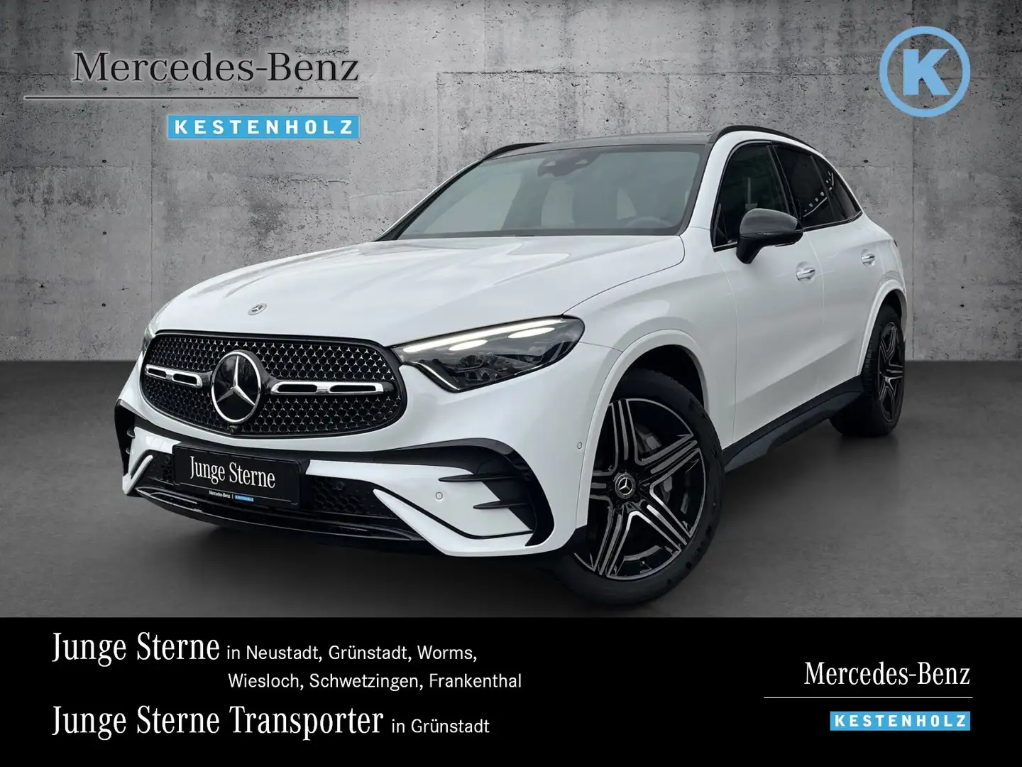 Mercedes-Benz GLC 220 GLC 220 d 4M AMG+NIGHT+AHK+DISTRO+PANO+BURM+KEYL Weiß - 1