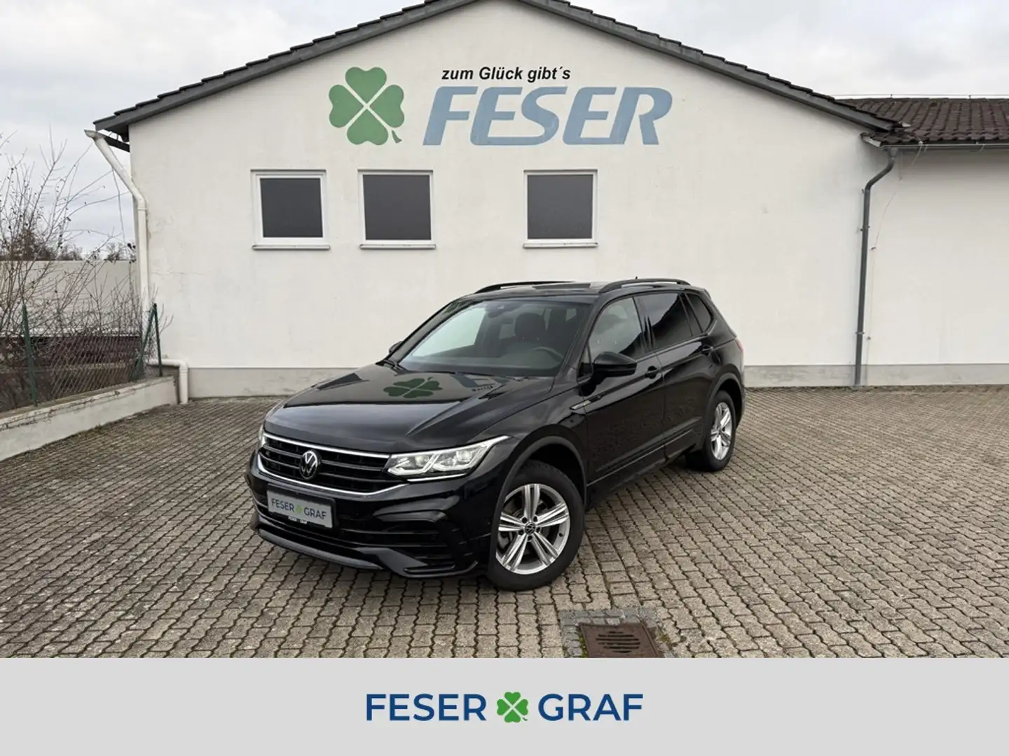 Volkswagen Tiguan Allspace R-Line 2.0 TDI DSG 4M 360° MATRIX PANO Schwarz - 1