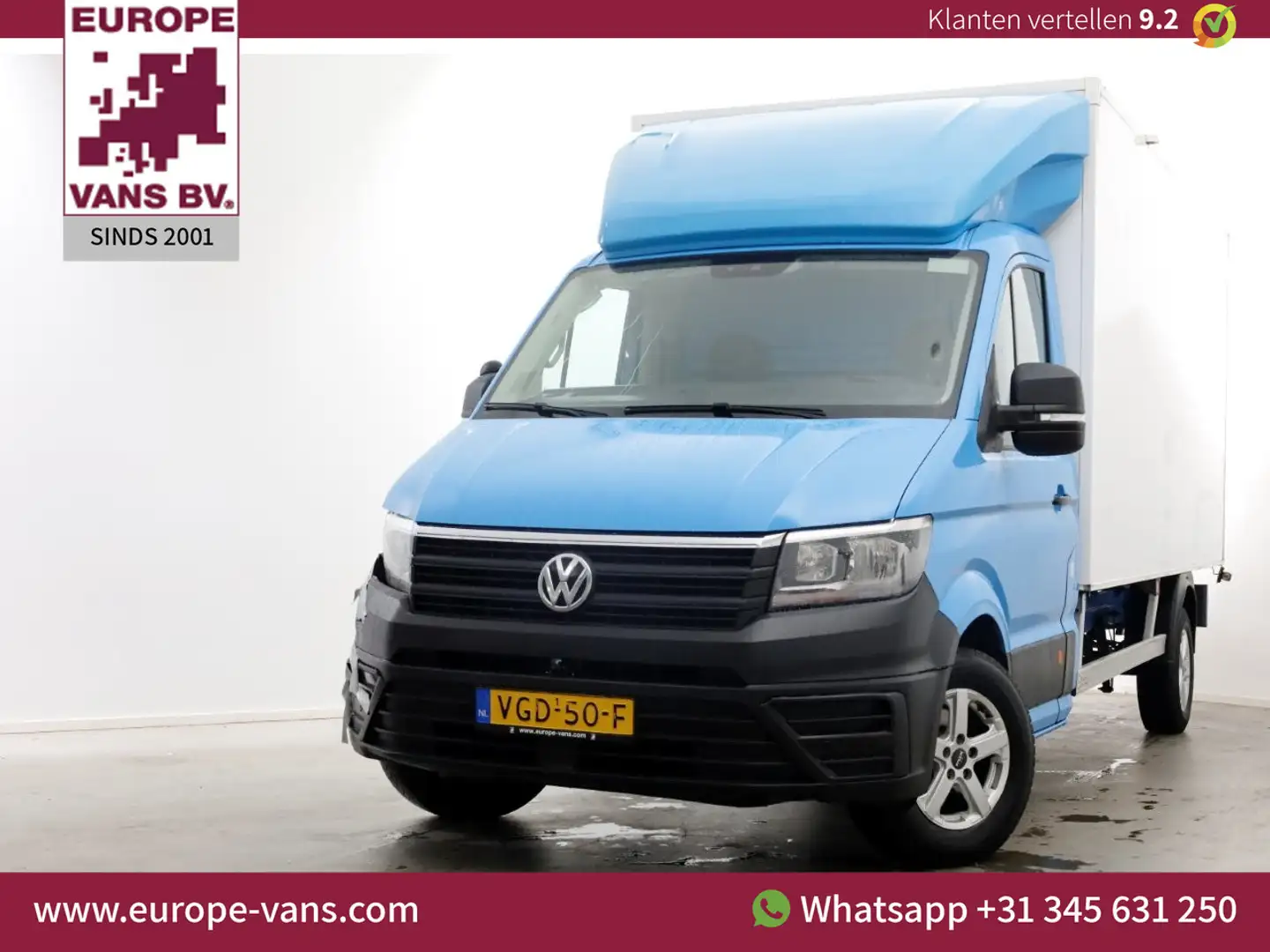 Volkswagen Crafter 35 2.0 TDI E6 Bakwagen met achterdeuren 2 Persoons Bleu - 1