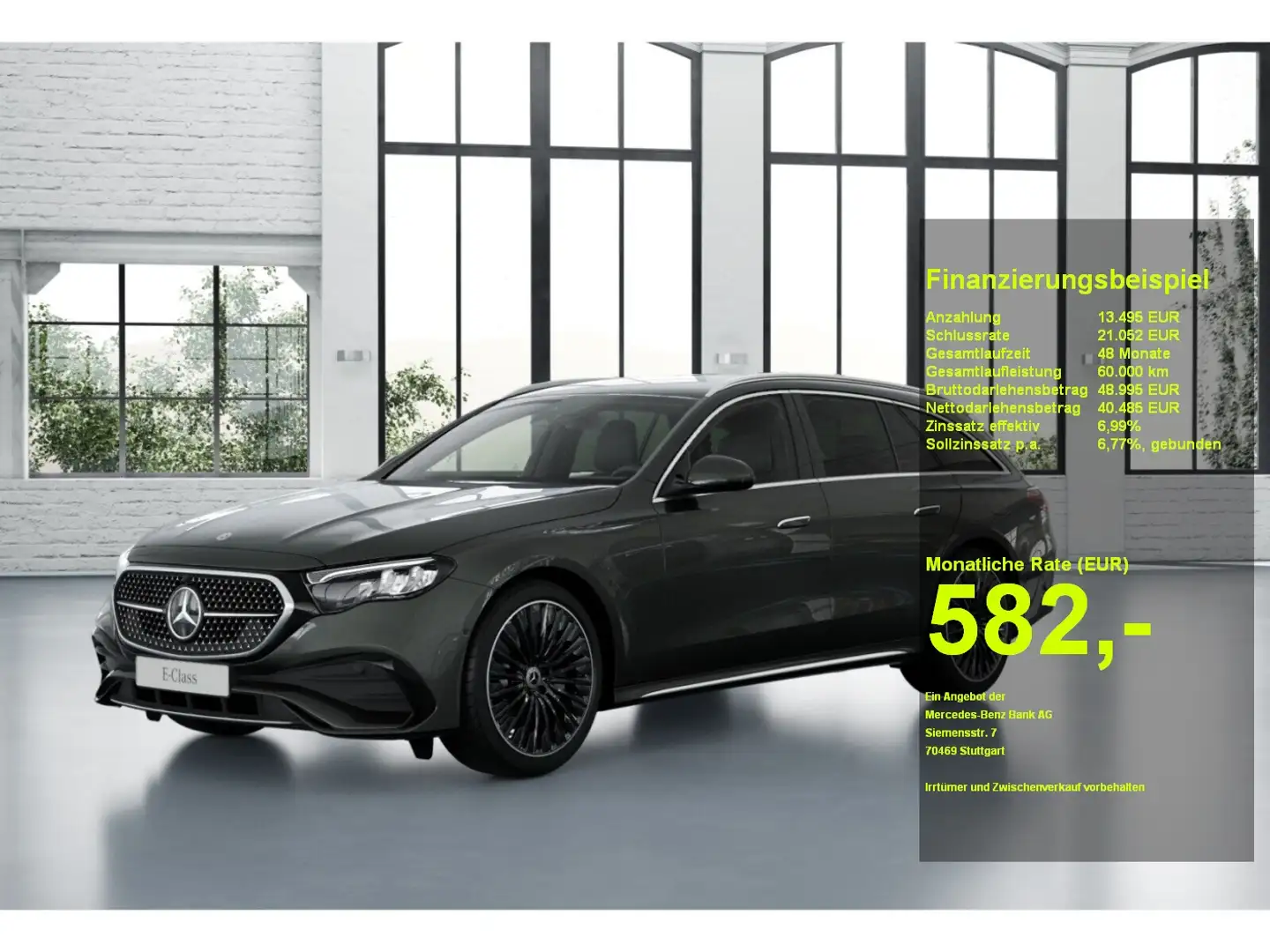 Mercedes-Benz E 300 e T mit EQ Hybrid AMG+AHK+DISTR.+Burmest. Grau - 1