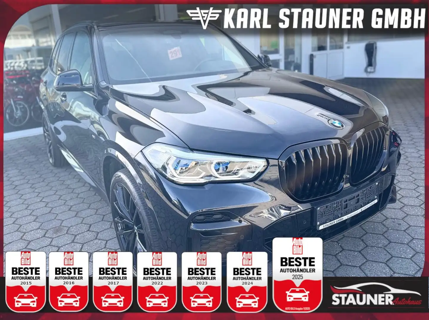 BMW X5 40d xDrive M-Sport AHK LASER MEMORY 360° Schwarz - 1