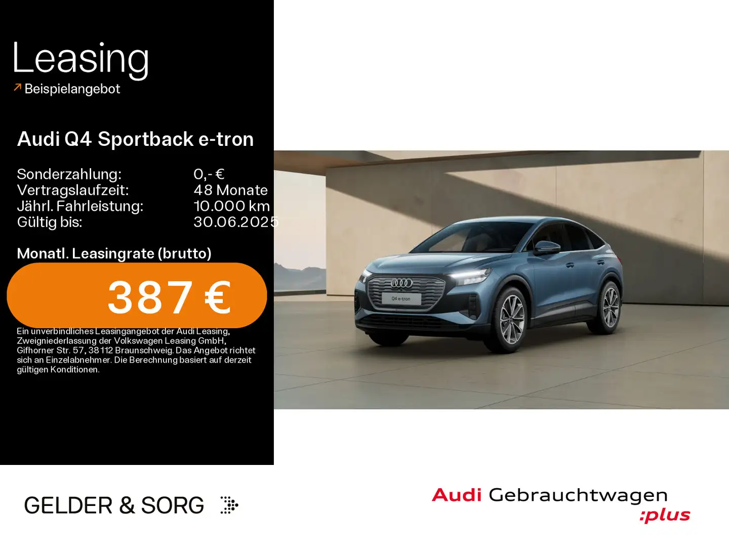 Audi Q4 e-tron 45 S line AHK*20"*RFK*Sound Niebieski - 1