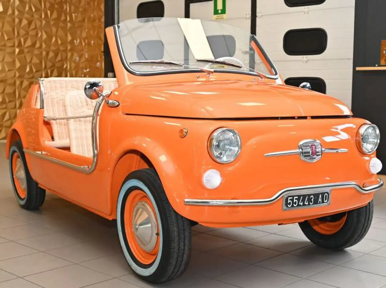 Fiat 500 F110 SPIAGGINA TOTALMENTE RESTAURATA TARGHE ORIGINALI OMOLOGATA SPIDER A LIBRETTO TUTTA NUOVA TUTTO DIMOSTRABILE UNICA!!!, foto 2