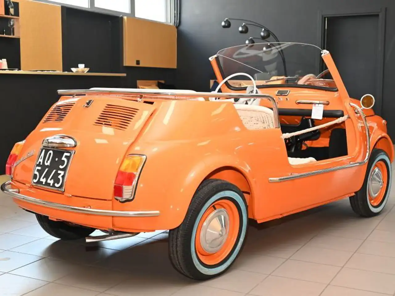 Fiat 500 F110 SPIAGGINA TOTALMENTE RESTAURATA TARGHE ORIGINALI OMOLOGATA SPIDER A LIBRETTO TUTTA NUOVA TUTTO DIMOSTRABILE UNICA!!!, foto 4