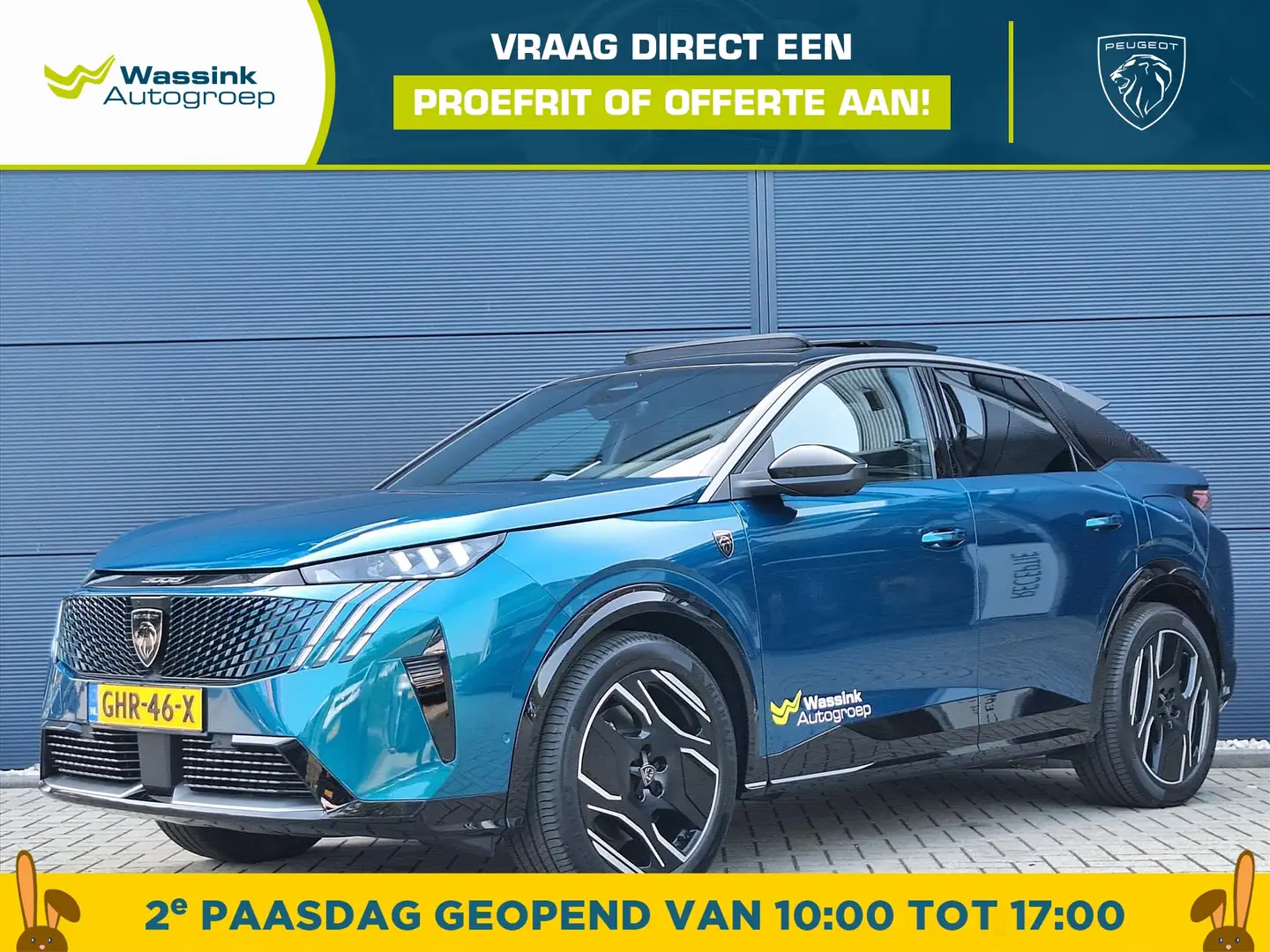 Peugeot 3008 EV 73 kWh 210pk GT | Focal | Schuifdak | 360 camer Blauw - 1