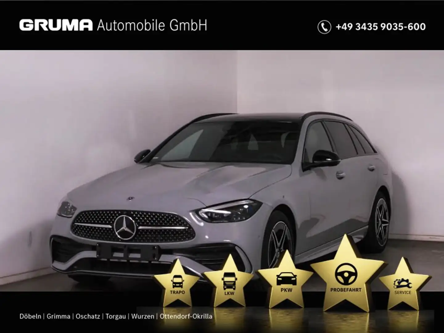 Mercedes-Benz C 300 C 300 de T AMG+Night+AHK+Pano+Burm+HUD+DigiLight Gris - 1