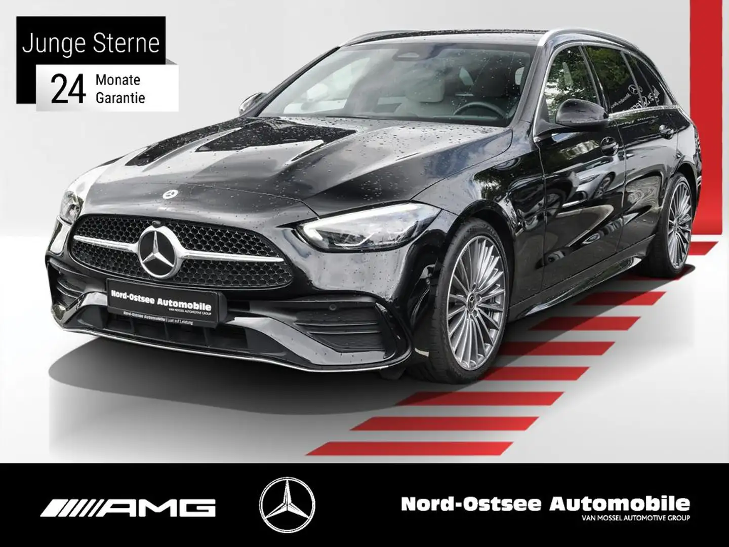 Mercedes-Benz C 200 T AMG KEYLESS DISTR 360° SZH MBUX NAVI 19" Negro - 1