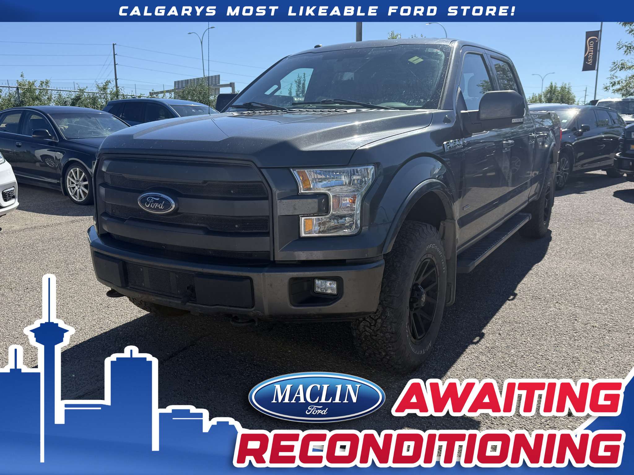 Gray (Dark Grey) 2016 Ford F-150 Pickup Truck Four-Wheel Drive 6-Speed Automatic