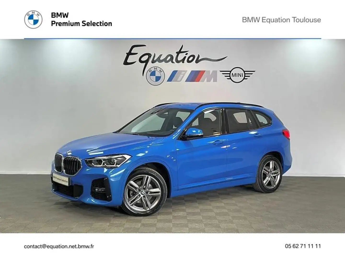 BMW X1 sDrive18dA 150ch M Sport Bleu - 1