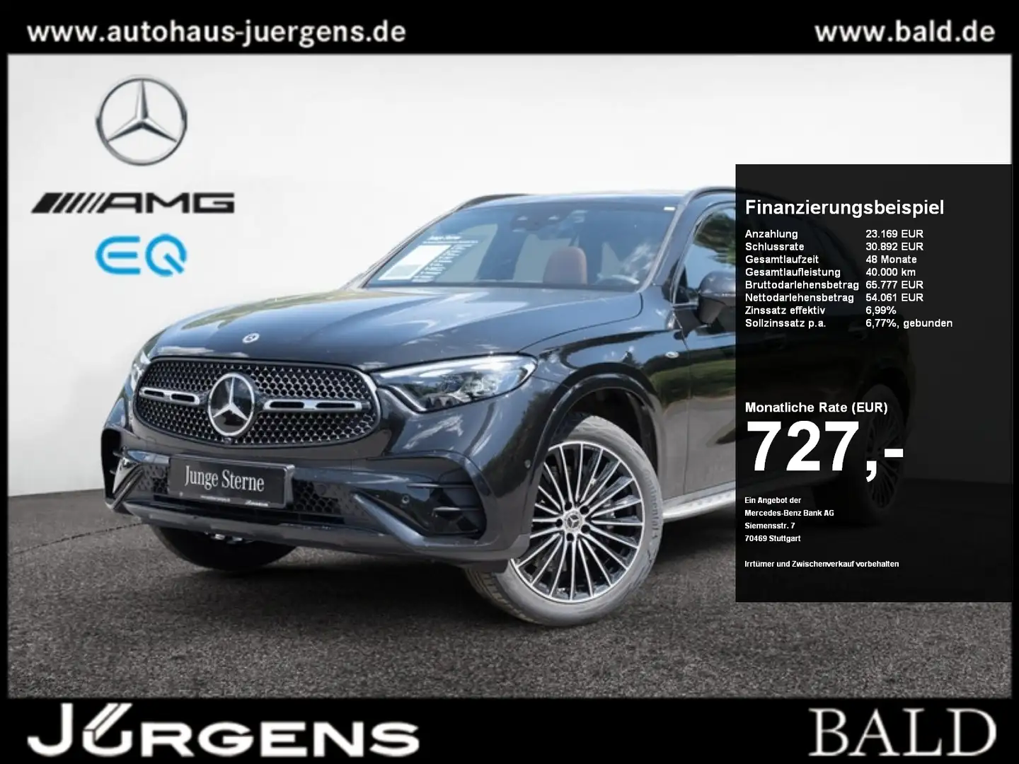 Mercedes-Benz GLC 300 de 4M AMG-Sport/Pano/BURM/AHK Negro - 1