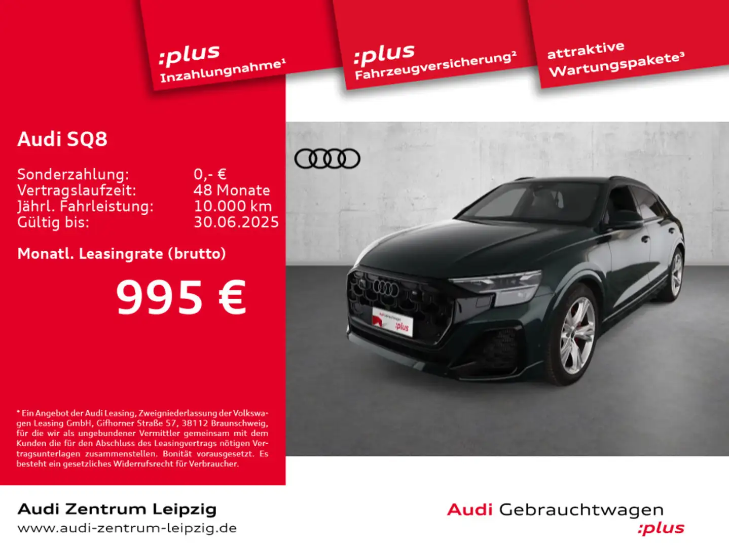 Audi SQ8 TFSI qu. *Matrix*Pano*AHK*HuD*Air*Assistenz* Grün - 1