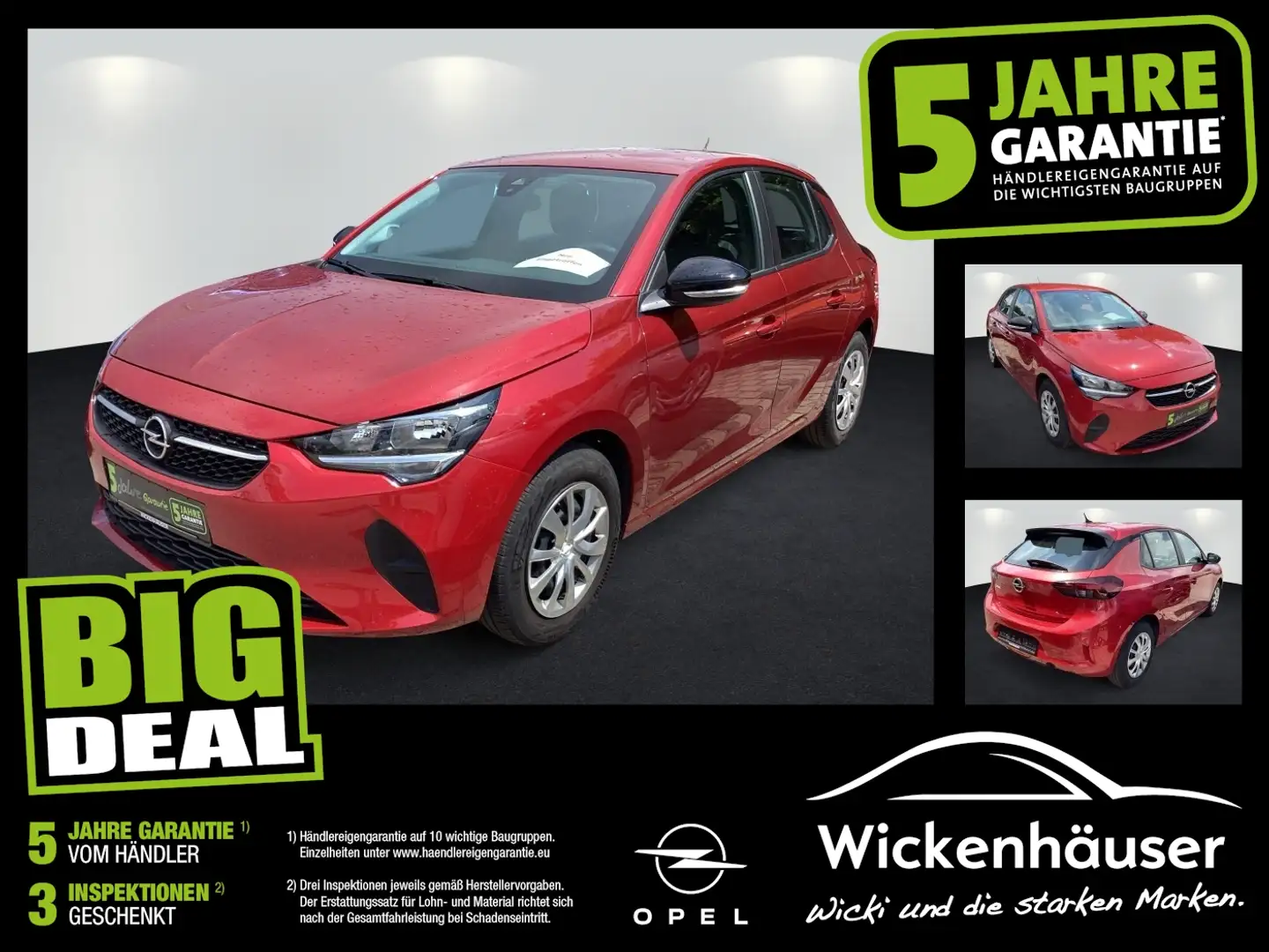 Opel Corsa F 1.2 Edition +SpurH Klim BT Temp elFH Rot - 1