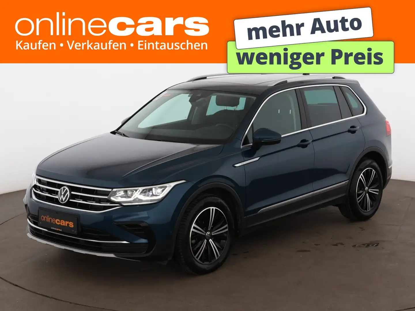 Volkswagen Tiguan 2.0 TDI Elegance MATRIX SKY 360-CAM RADAR Blau - 1