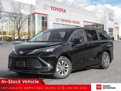 Black 2026 Toyota Sienna Minivan Front-Wheel Drive Automatic