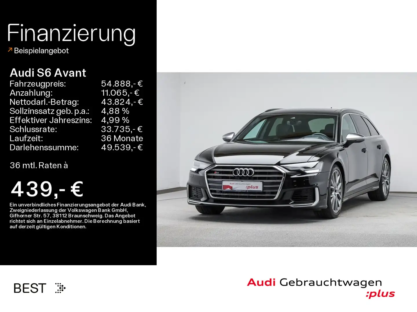 Audi S6 Pano*HUD*B&O*Memory Schwarz - 1