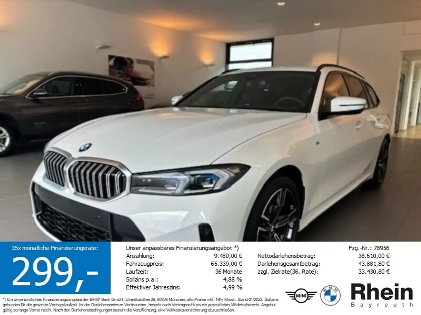 BMW 320 i Touring M Sportpaket Weiß - 1