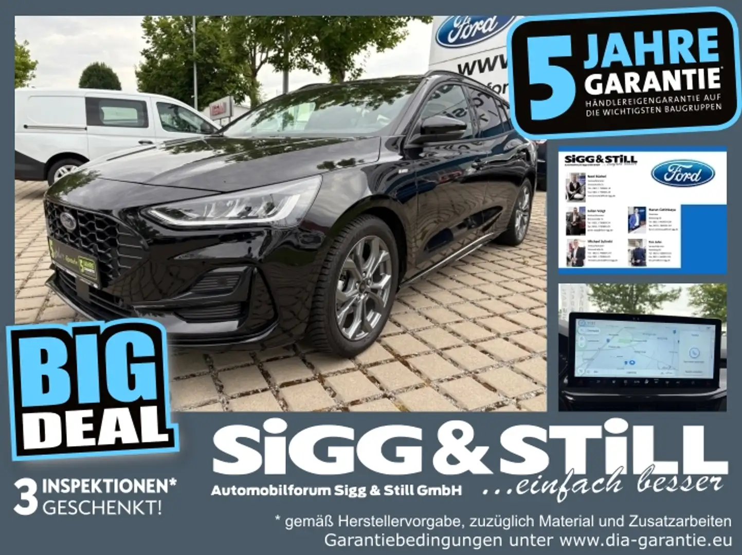 Ford Focus Turnier 1.0 ST-Line LED*iACC*NAV*SHZ*PDC*CAM Schwarz - 1