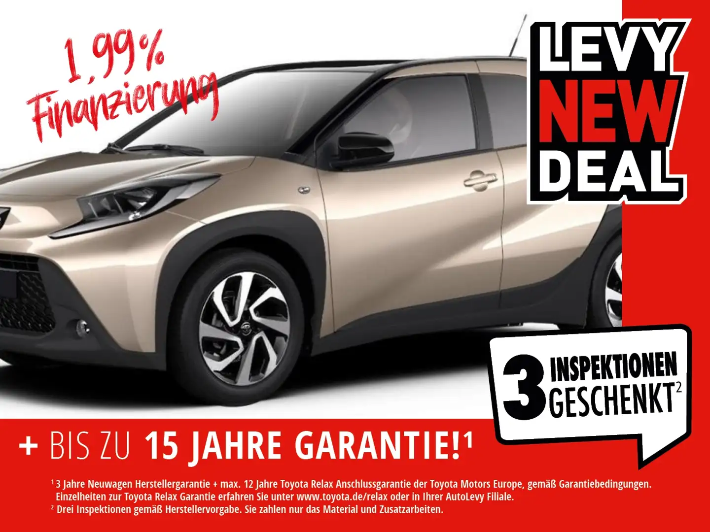 Toyota Aygo X Teamplayer +verschiedene Farben+ *1,99 %* Beige - 1