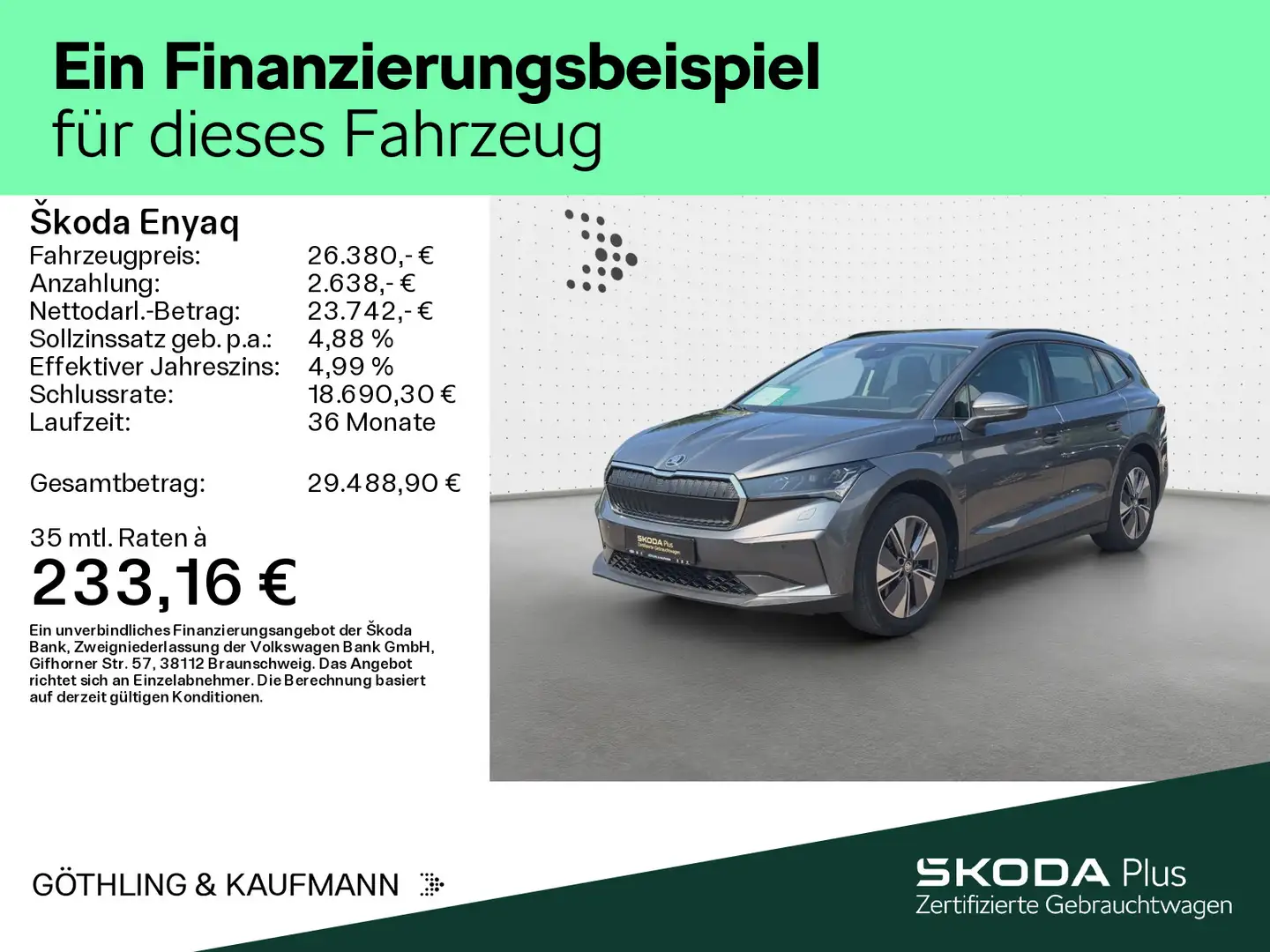 Skoda Enyaq iV*NAVI*AHK*KAM*MATRIX*19Zoll* Grau - 2