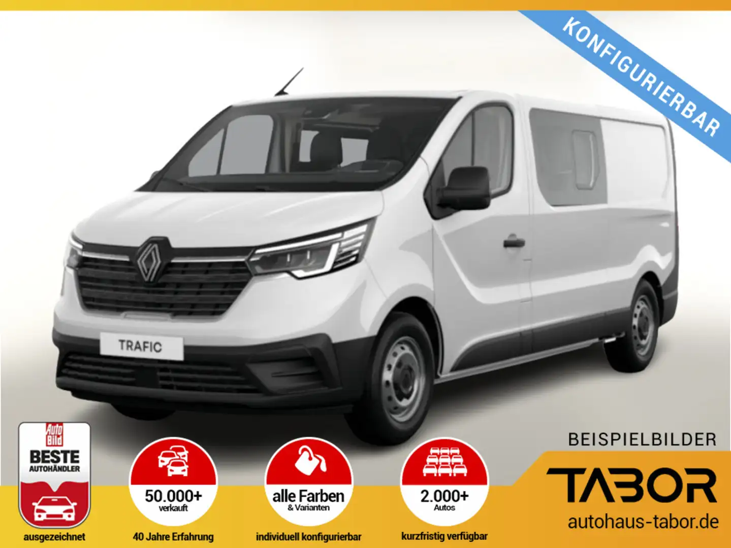Renault Trafic E-Tech DoKa L2H1 AC22 Blanc - 1