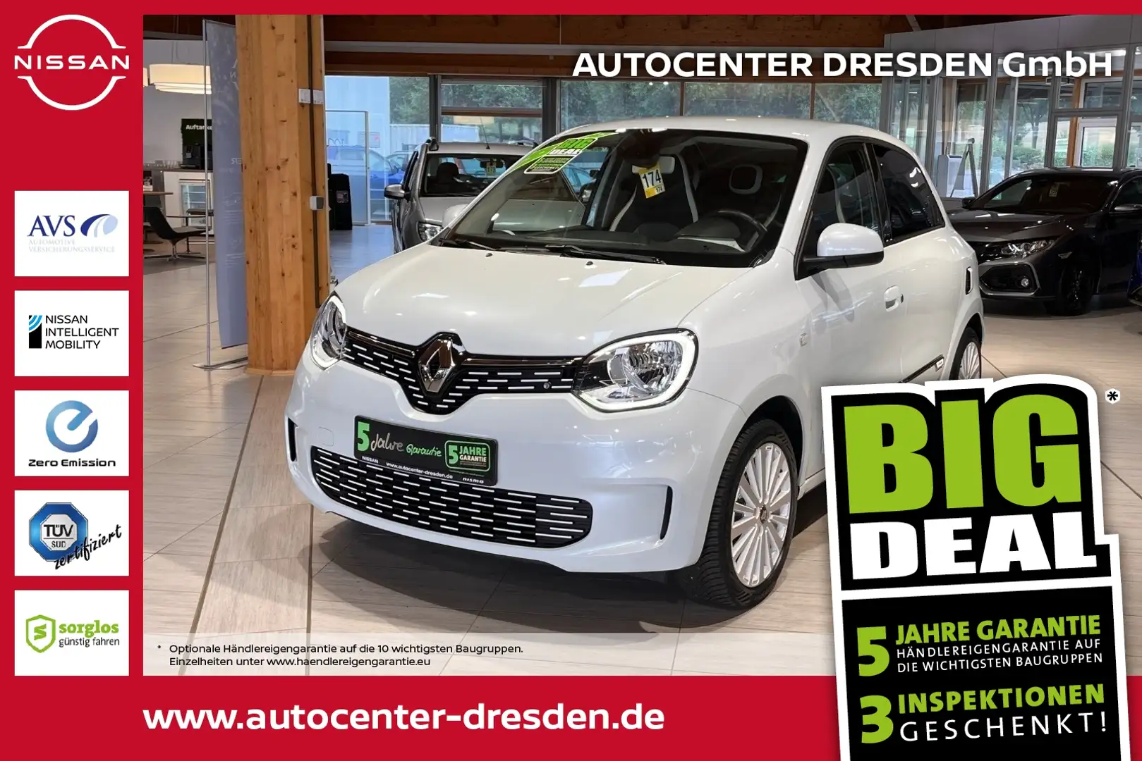 Renault Twingo Vibes Electric SHZ+Kam.+KlimaA+PDC Wit - 1