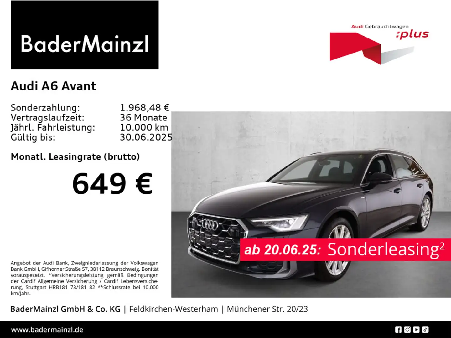 Audi A6 55 TFSI quattro S line Matrix ACC Pano Bleu - 1