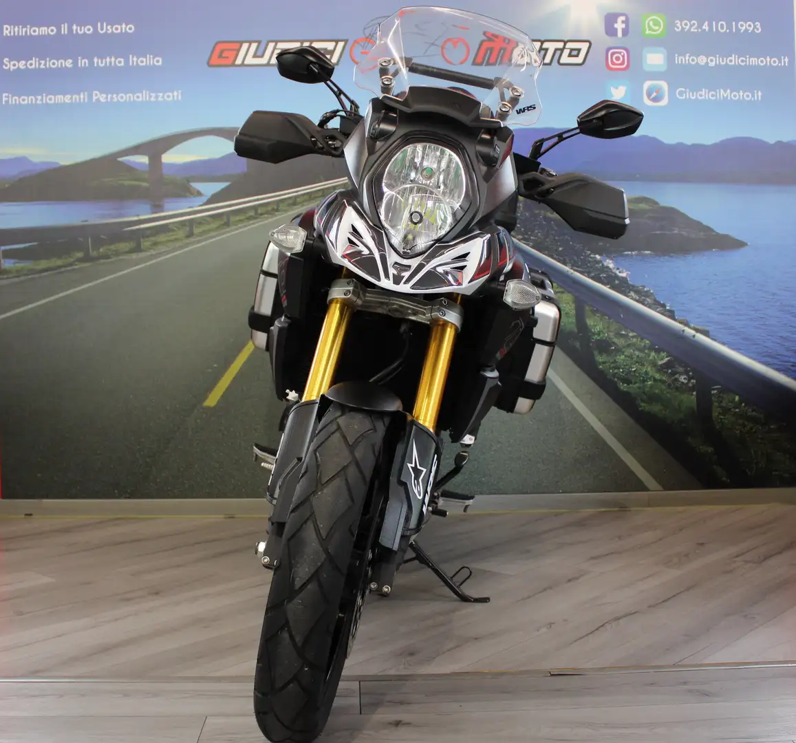 Suzuki V-Strom 1000 ABS TCS - 2014 - km 35338 Bianco - 2
