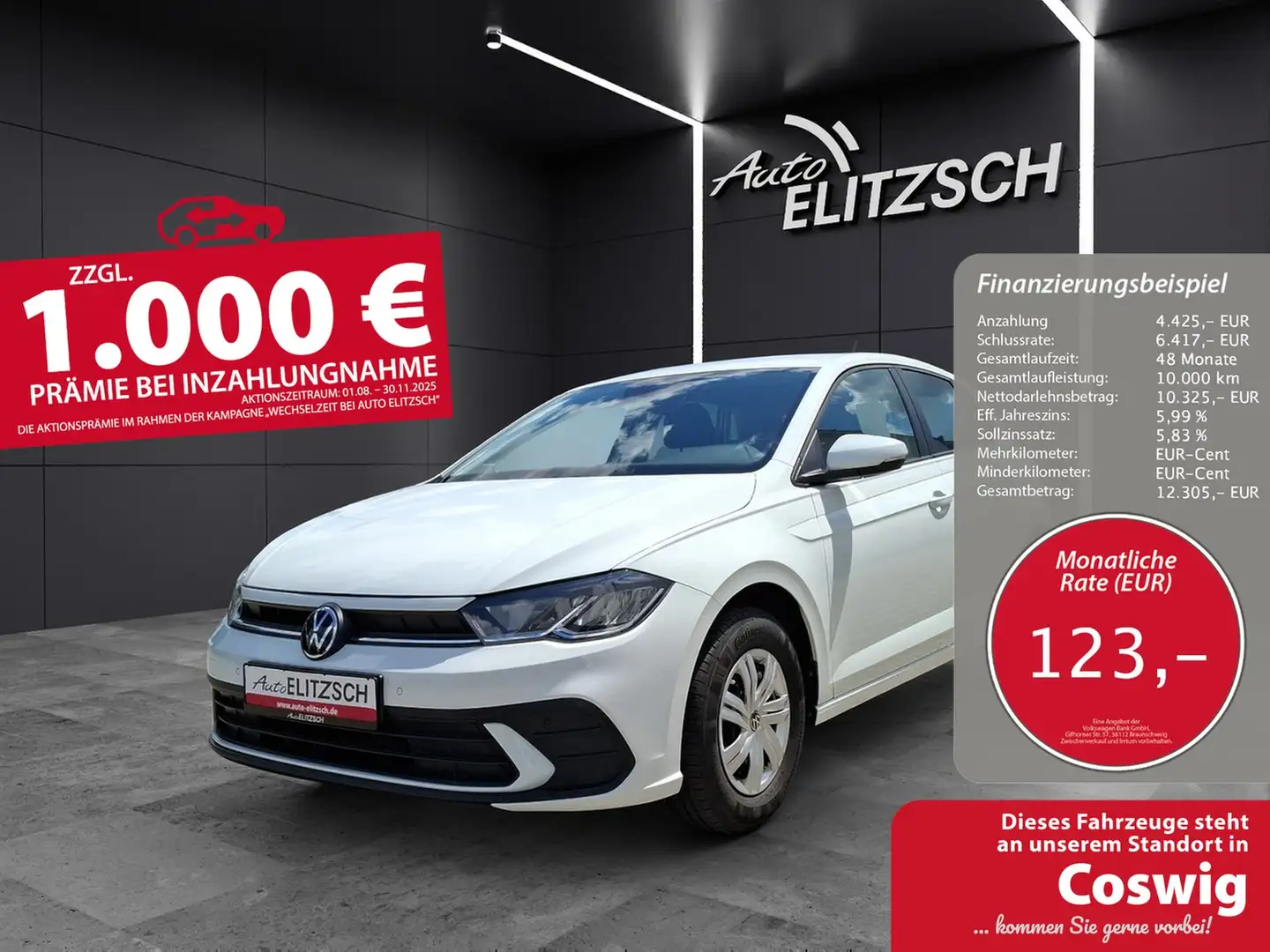 Volkswagen Polo 1.0 LED Klima AID PDC SHZ Weiß - 1