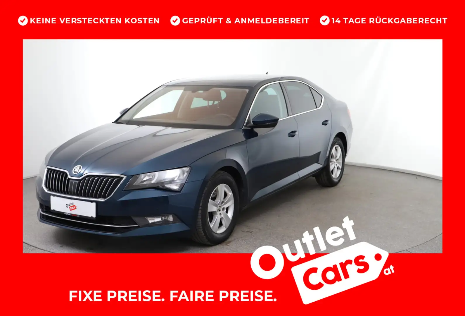 Skoda Superb Ambition TDI DSG Blau - 1