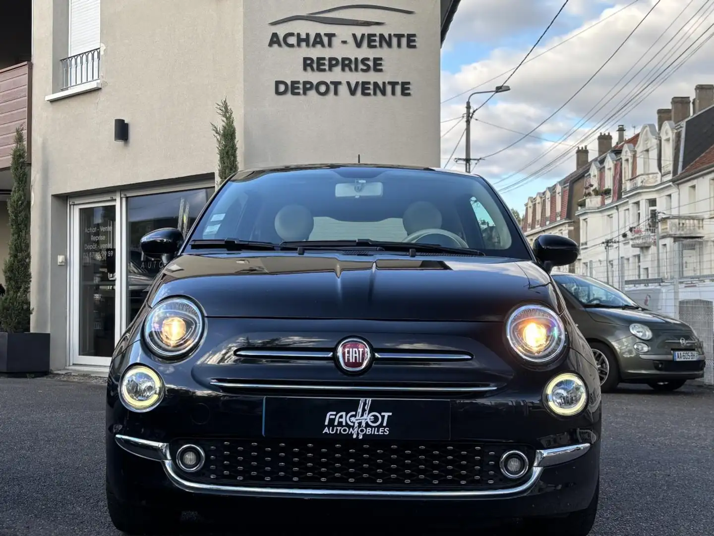 Fiat 500 1.2i - 69  BERLINE Lounge PHASE 2 Noir - 2