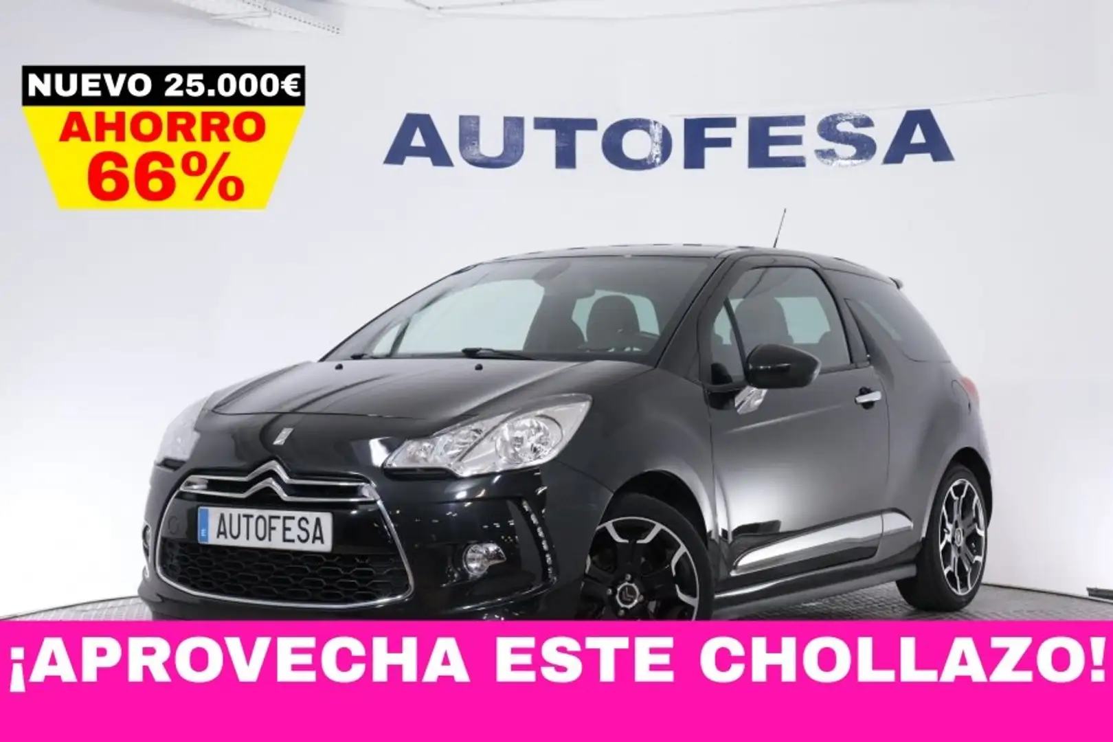 Citroen DS3 1.6 THP 150CV SPORT CHIC 3P # NAVY,CUERO Negro - 1
