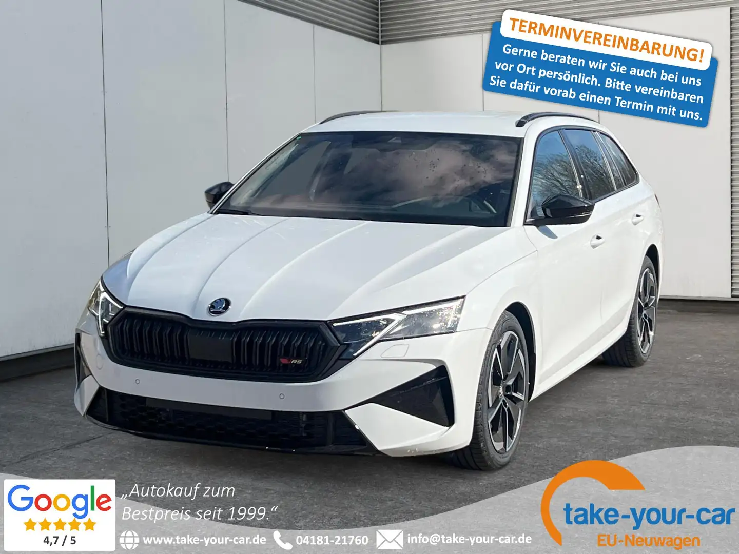 Skoda Octavia Combi RS NAVI+MATRIX-LED+EL. HECKKL.+ 18LM 2.0 ... Blanc - 1