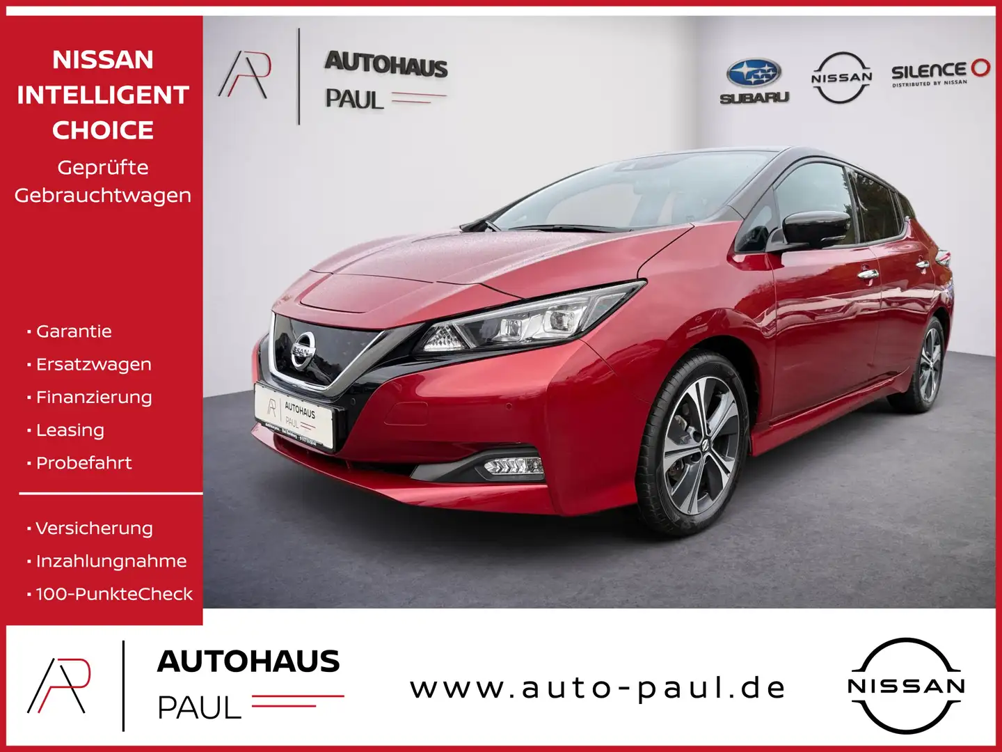 Nissan Leaf N-Connecta 40KW, LED, SHZ, KAMERA 360° Rot - 1