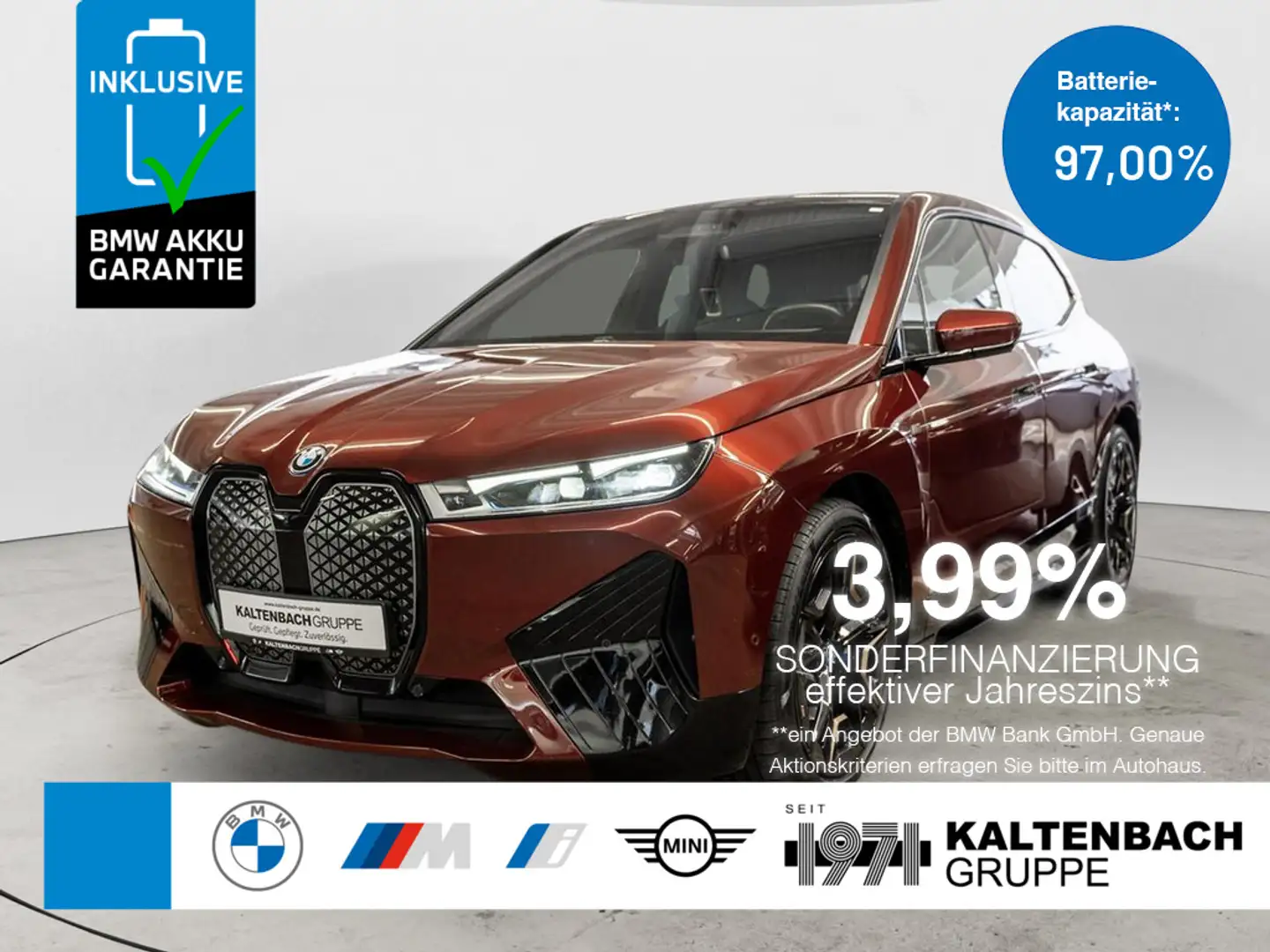 BMW iX M60 PANO AHK HUD 360° LASER LED ACC B&W Rot - 1